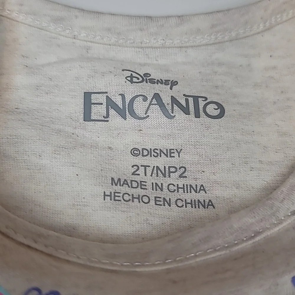 Disney Encanto Toddler Short Sleeve Graphic Cream Tee-Shirt, New without Tag, 2T